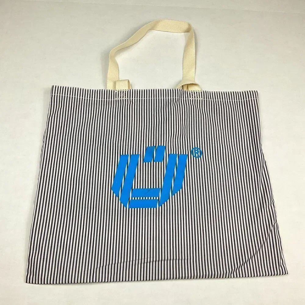 Ibkul Womens Logo Tote Lightweight Beach Travel Striped Casual Shoulder Bag